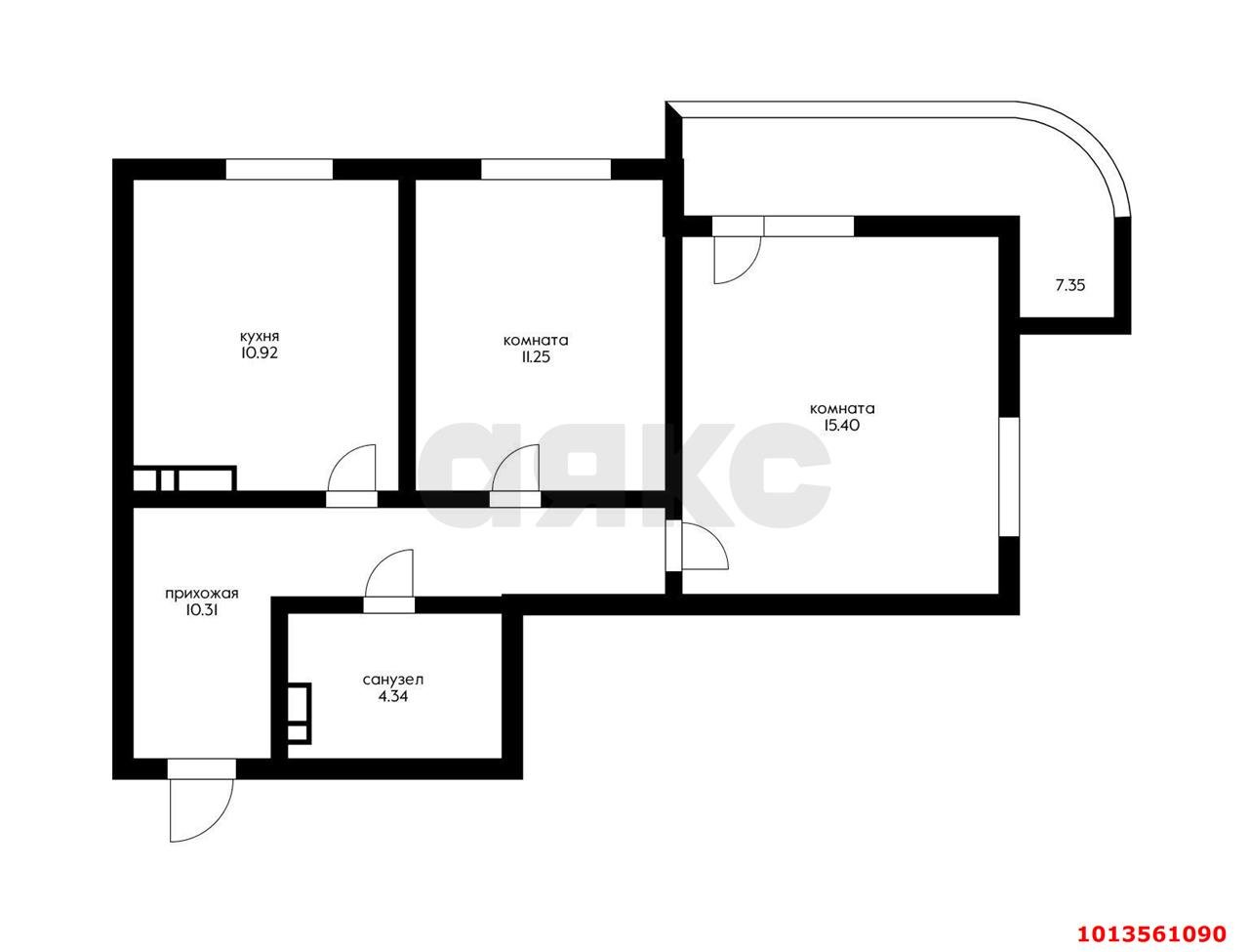 Фото №8: 2-комнатная квартира 59 м² - Краснодар, Губернский, ул. им. Героя Яцкова И.В., 19к2