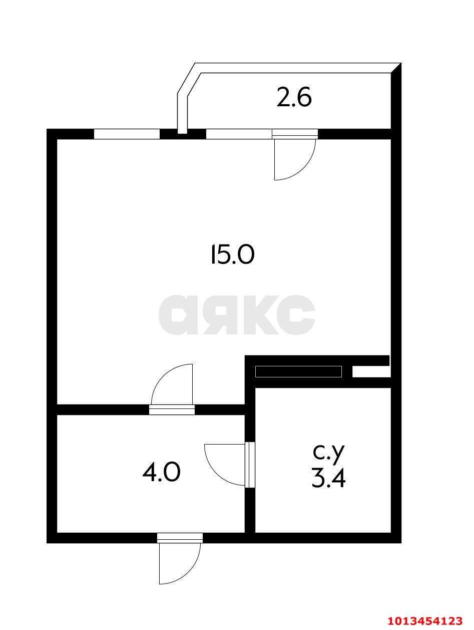 Фото №1: Студия 22 м² - Краснодар, жилой комплекс Дыхание, ул. Лётчика Позднякова, 2