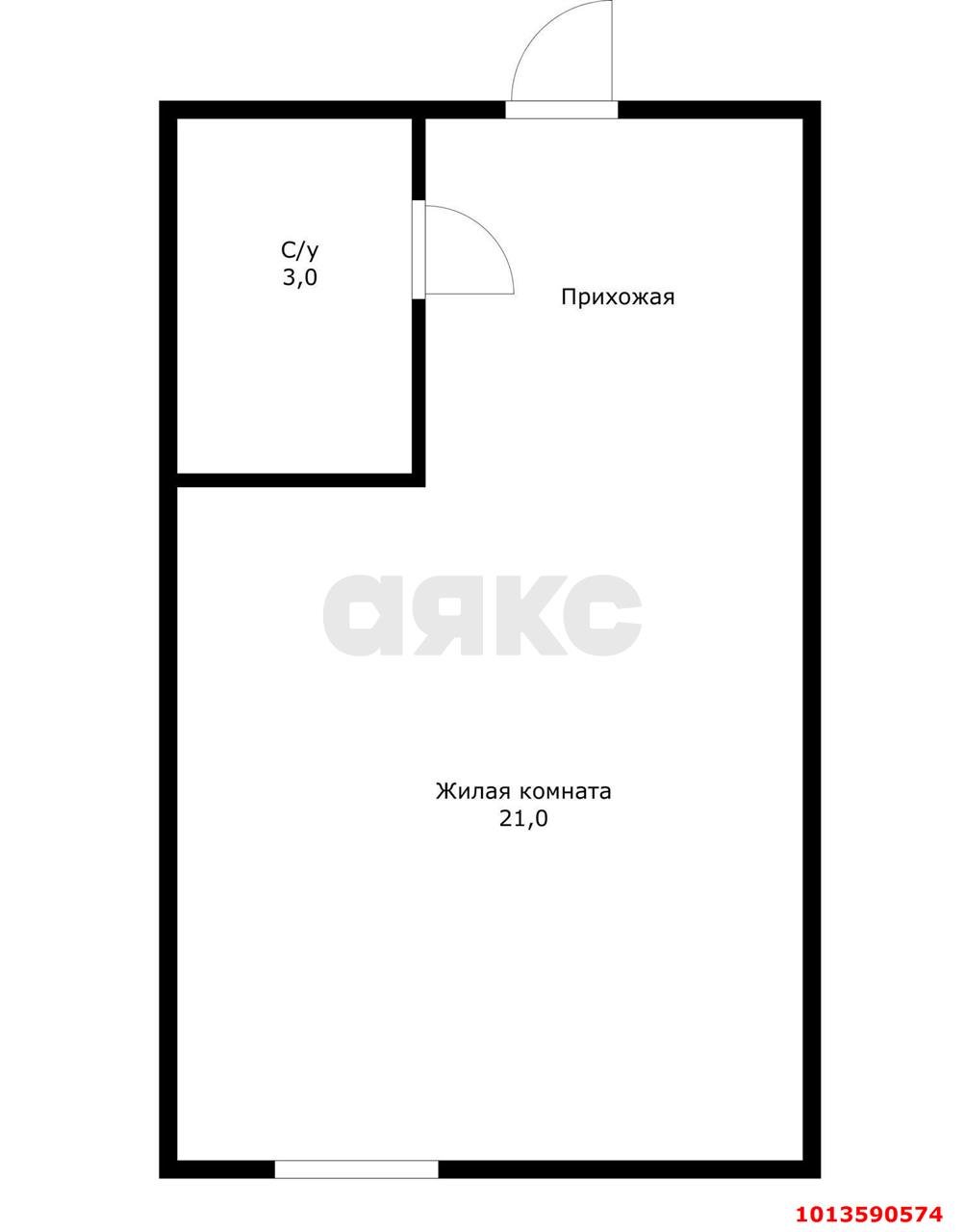 Фото №7: Студия 24 м² - Российский, жилой комплекс Берёзки, ул. Ратной Славы, 24