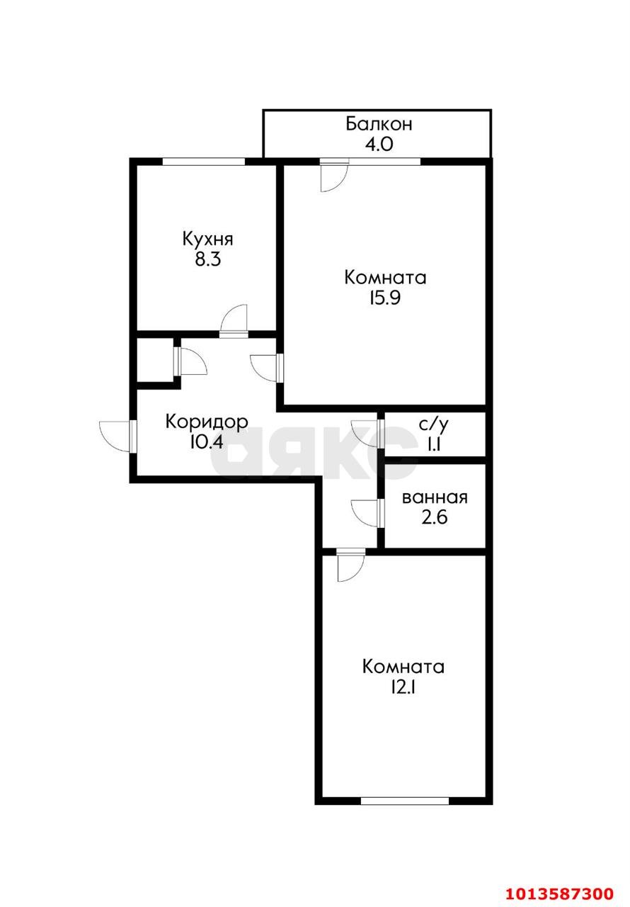 Фото №3: 2-комнатная квартира 55 м² - Энем, ул. Перова, 79