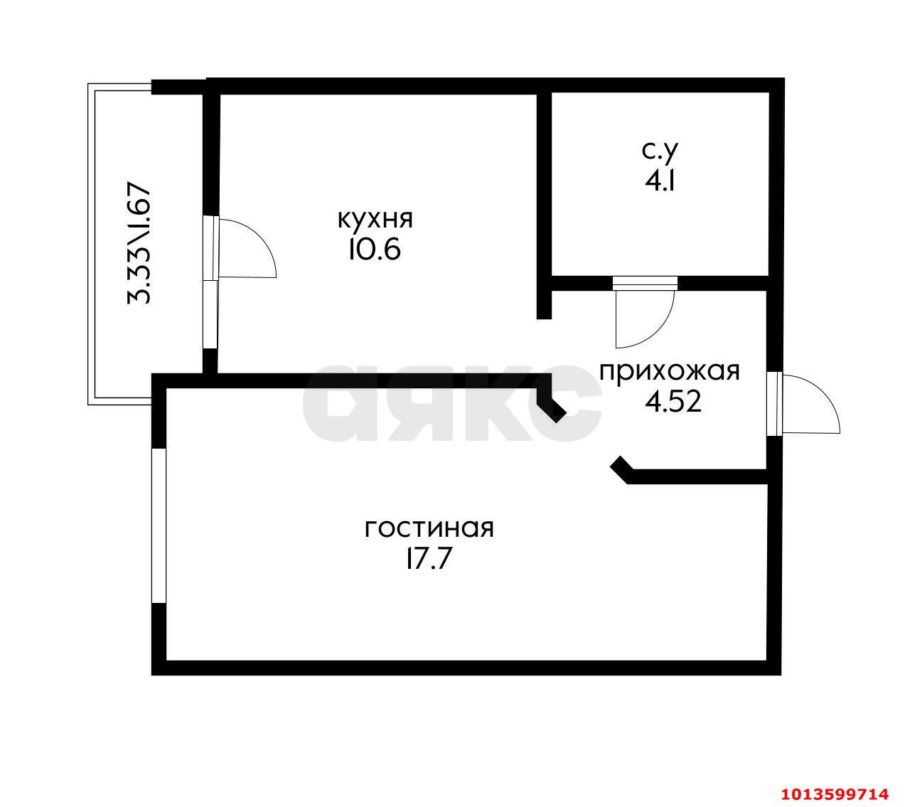 Фото №11: 1-комнатная квартира 36 м² - Краснодар, Достояние, ул. Григория Булгакова, 6