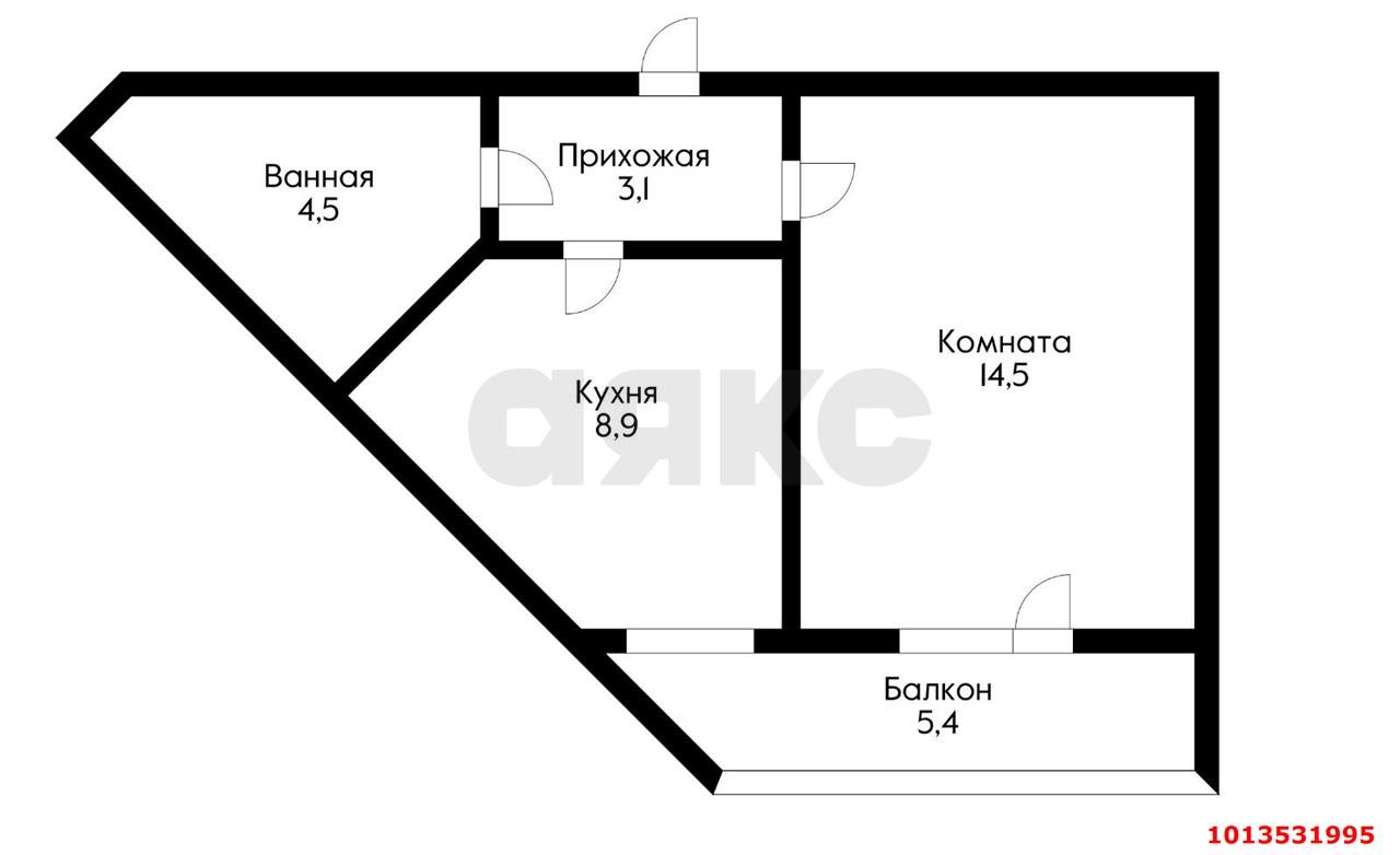 Фото №5: 1-комнатная квартира 36 м² - Краснодар, имени Петра Метальникова, ул. Петра Метальникова, 2