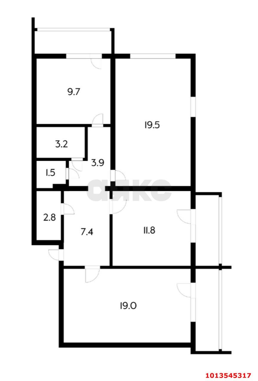 Фото №15: 3-комнатная квартира 90 м² - Краснодар, Московский, ул. Карякина, 15