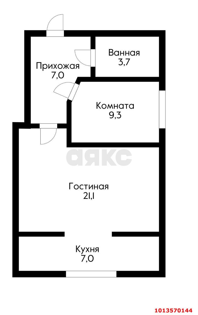 Фото №14: 2-комнатная квартира 48 м² - Краснодар, 40 лет Победы, ул. Островского, 54