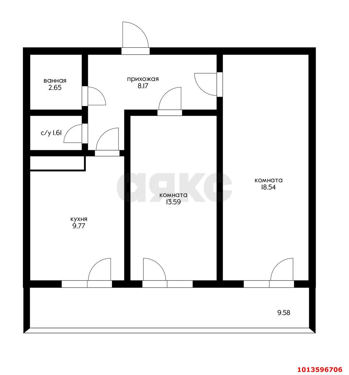 Фото №13: 2-комнатная квартира 59 м² - Краснодар, Светлоград, ул. Красных Партизан, 1/3к6