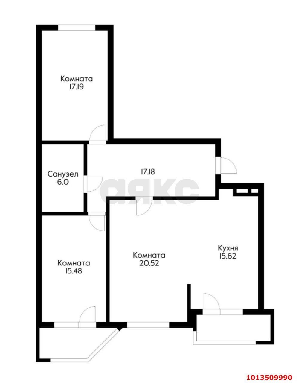 Фото №15: 3-комнатная квартира 100 м² - Краснодар, Юбилейный, б-р Клары Лучко, 12