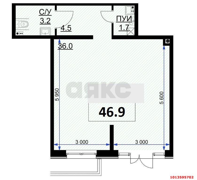 Фото №4: Торговое помещение 47 м² - Краснодар, жилой комплекс Ракурс, ул. имени Героя Ростовского, 8к1