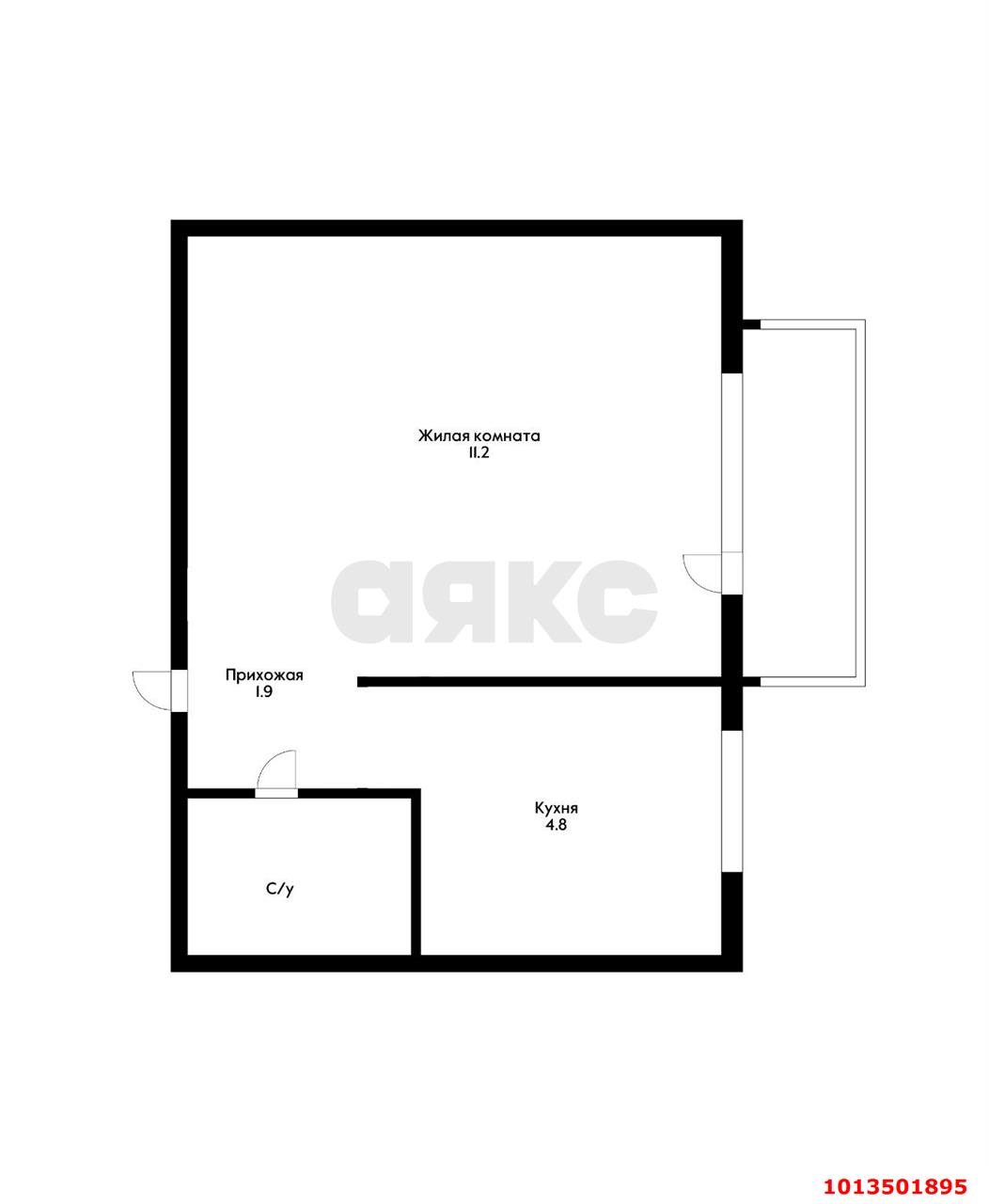 Фото №13: 1-комнатная квартира 22 м² - Краснодар, Комсомольский, ул. Сормовская, 165