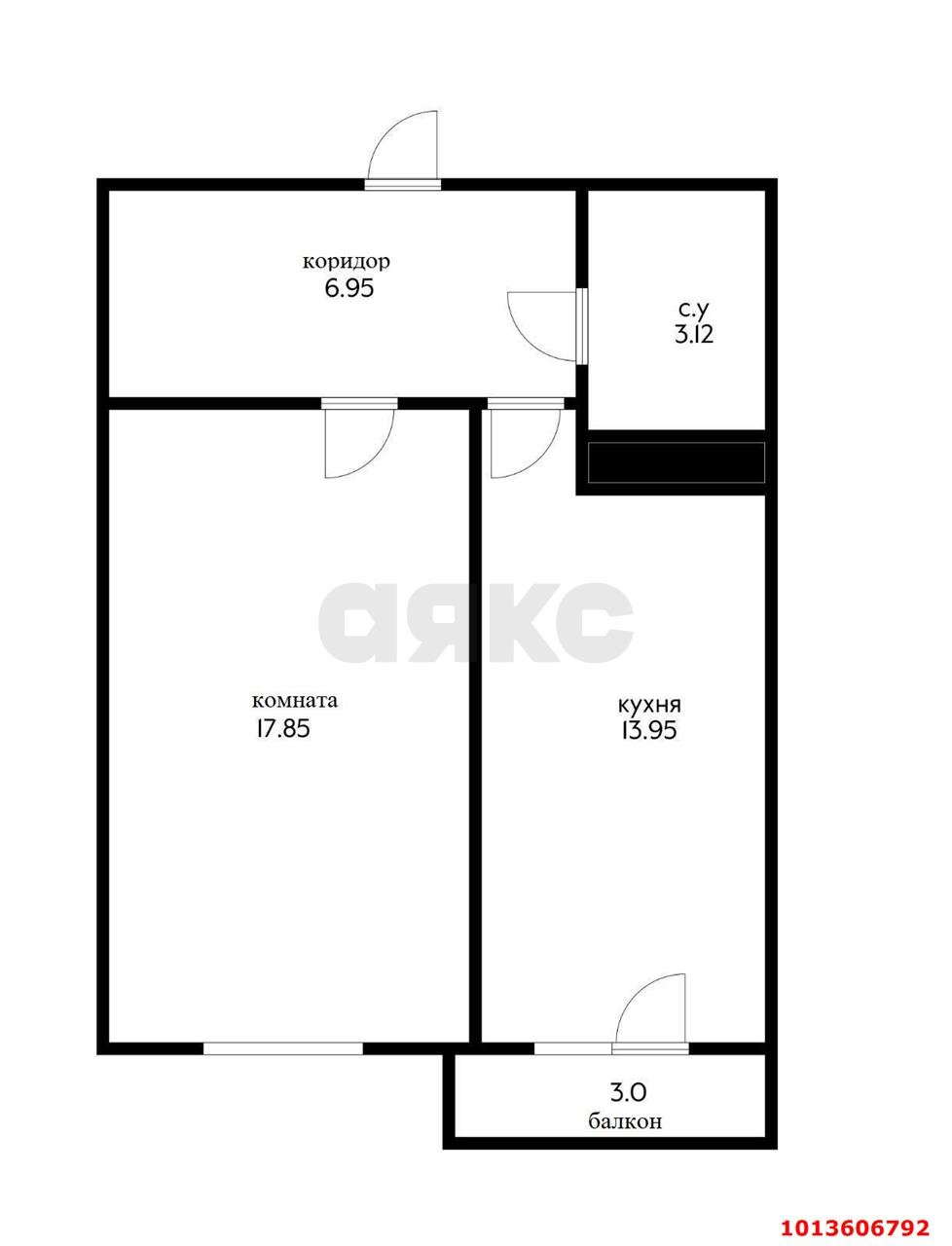 Фото №13: 1-комнатная квартира 42 м² - Краснодар, жилой комплекс Комфорт, ул. Селезнёва, 4/9