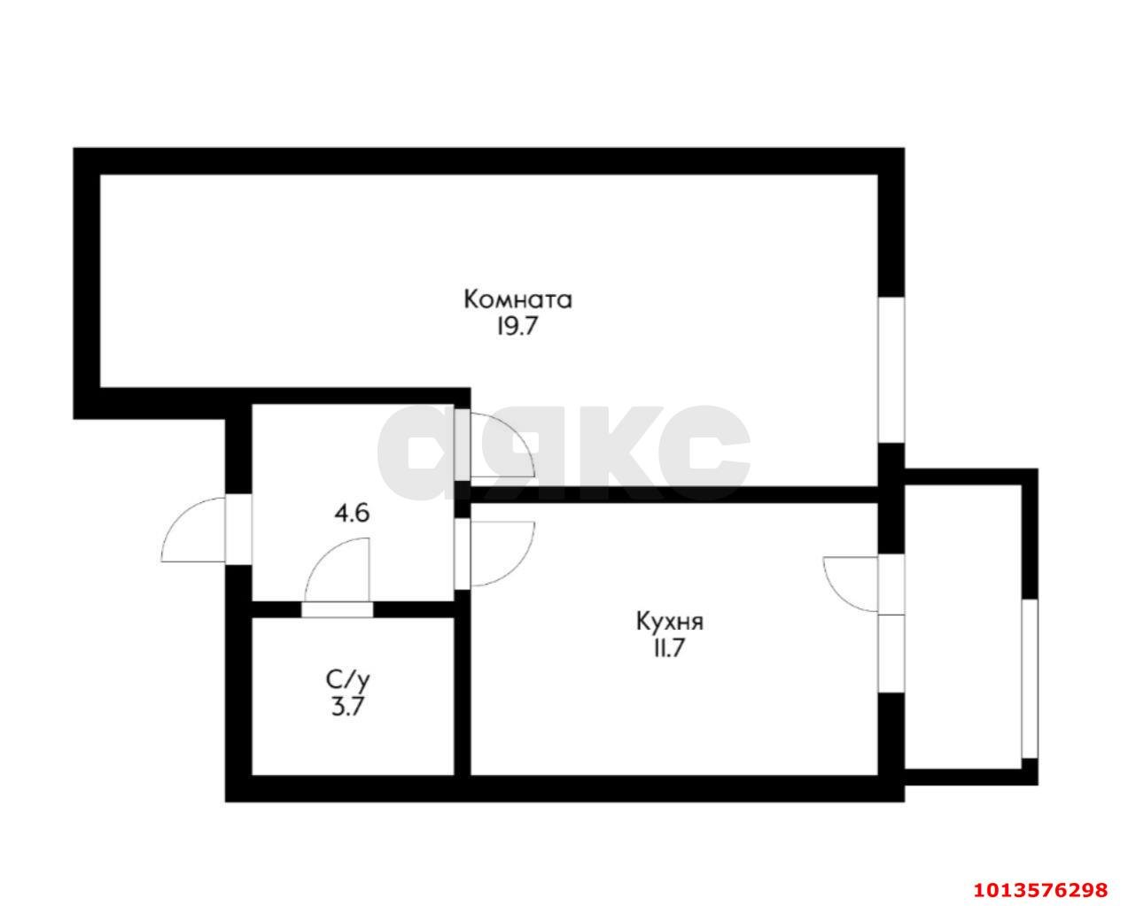 Фото №14: 1-комнатная квартира 44 м² - Краснодар, Калинино, ул. Кадетская, 8к4