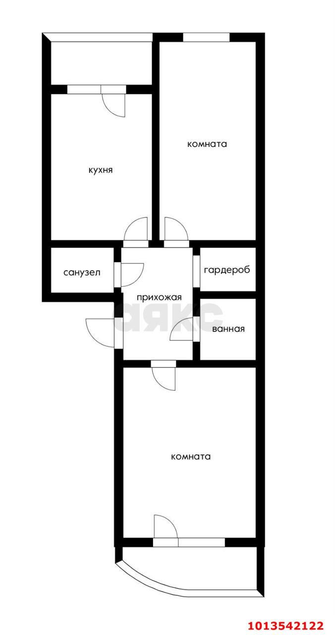 Фото №17: 2-комнатная квартира 61 м² - Краснодар, жилой комплекс Москва, ул. Российская, 79/3к1