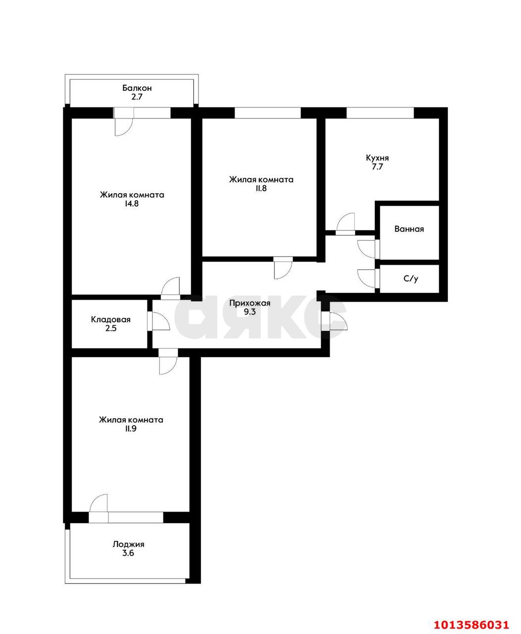 Фото №8: 3-комнатная квартира 70 м² - Краснодар, Гидростроителей, ул. Невкипелого, 19/4