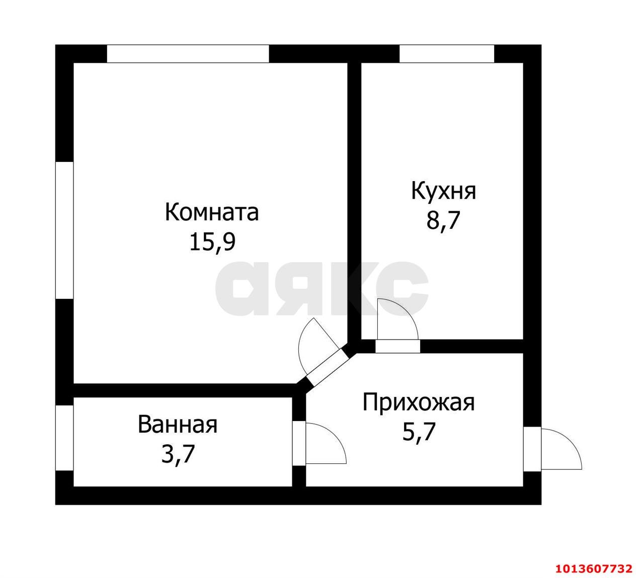 Фото №12: 1-комнатная квартира 34 м² - Краснодар, Сельскохозяйственный Институт, ул. Алма-Атинская, 2/5