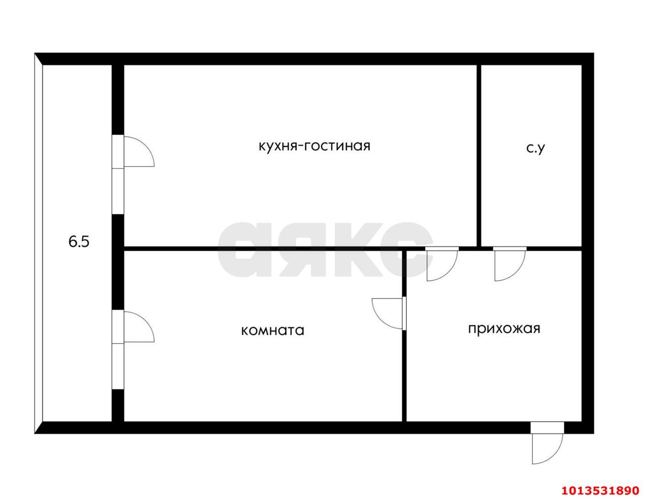 Фото №8: 1-комнатная квартира 33 м² - Новая Адыгея, жилой комплекс Новая Адыгея, ул. Бжегокайская, 90/1к4