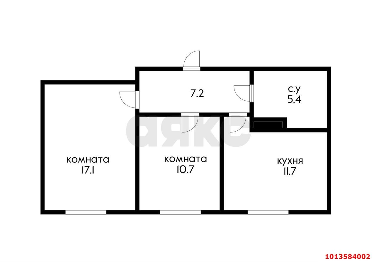 Фото №8: 2-комнатная квартира 52 м² - Краснодар, Славянский, ул. Красных Партизан, 1/4к15