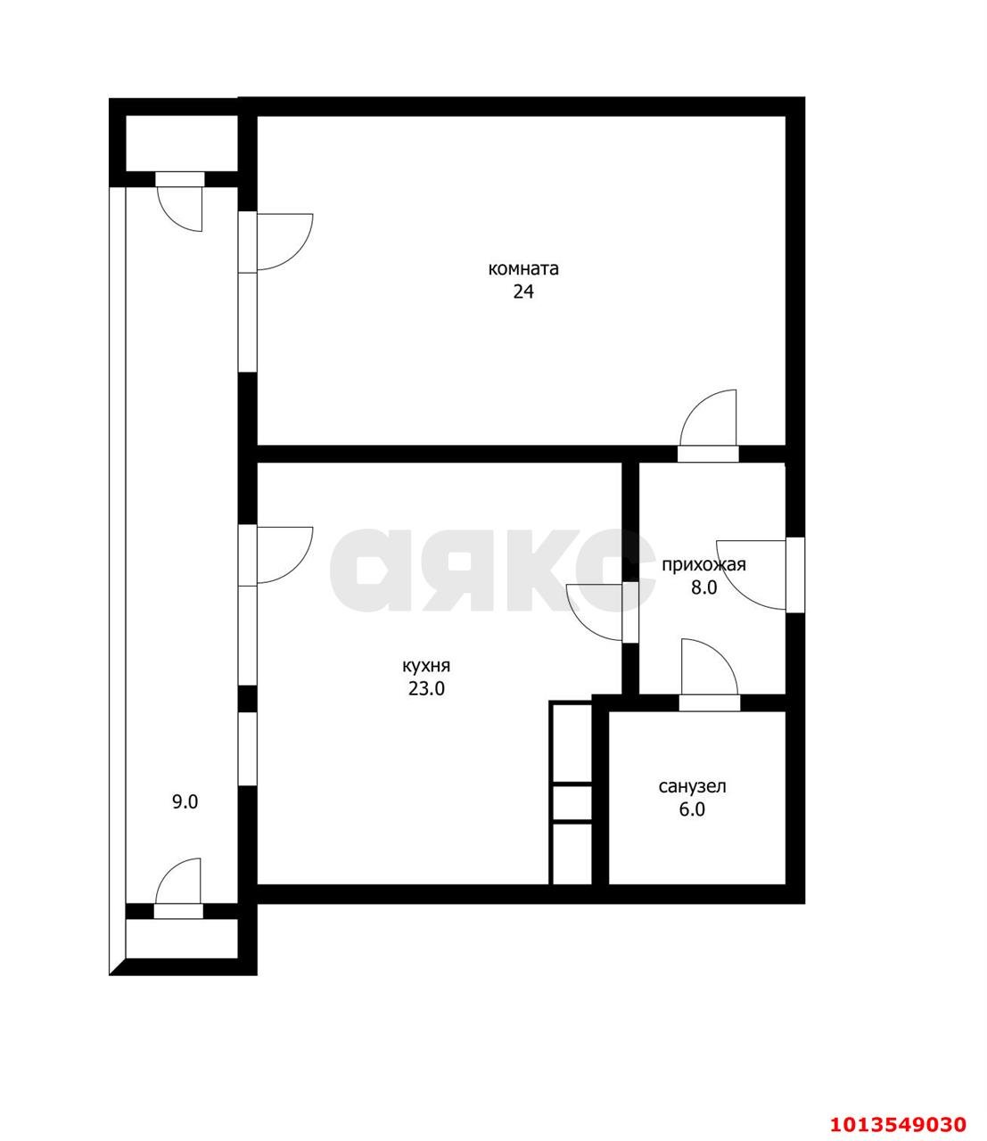 Фото №10: 1-комнатная квартира 60 м² - Краснодар, Центральный, ул. Будённого, 129