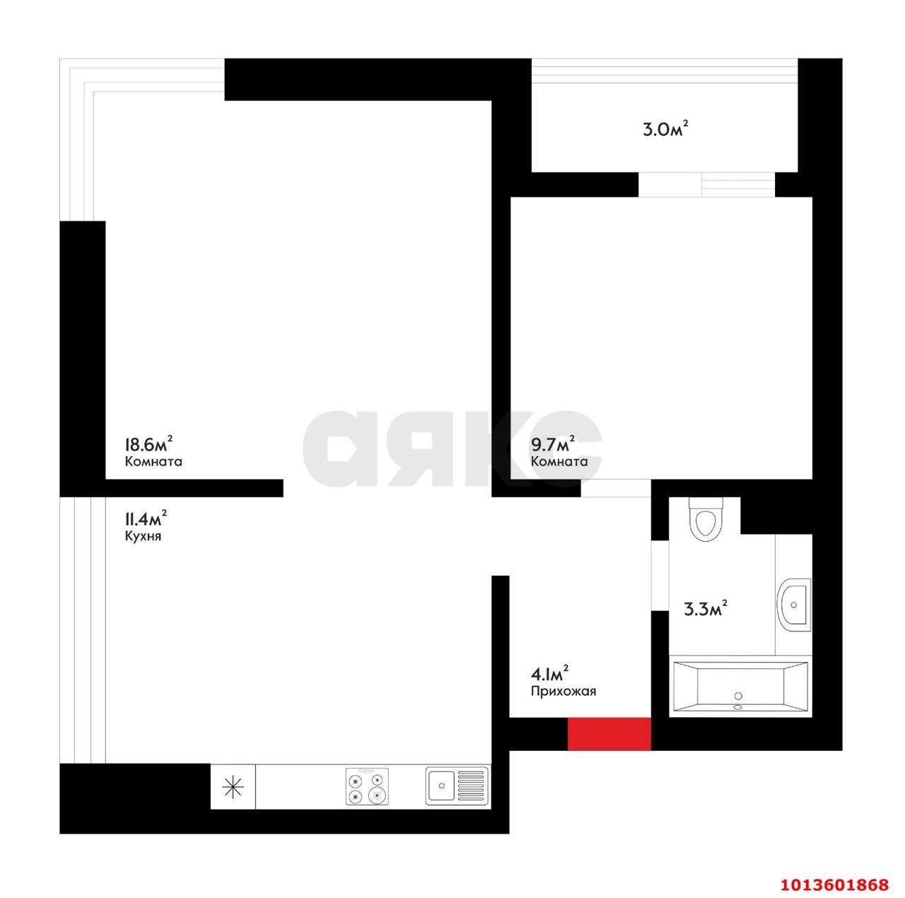 Фото №16: 2-комнатная квартира 52 м² - Краснодар, жилой комплекс Самолёт-4, ул. Ивана Беличенко, 89