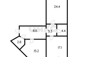 Фото №2: 2-комнатная квартира 80 м² - Краснодар, мкр. жилой комплекс Аврора, ул. Гаражная, 67