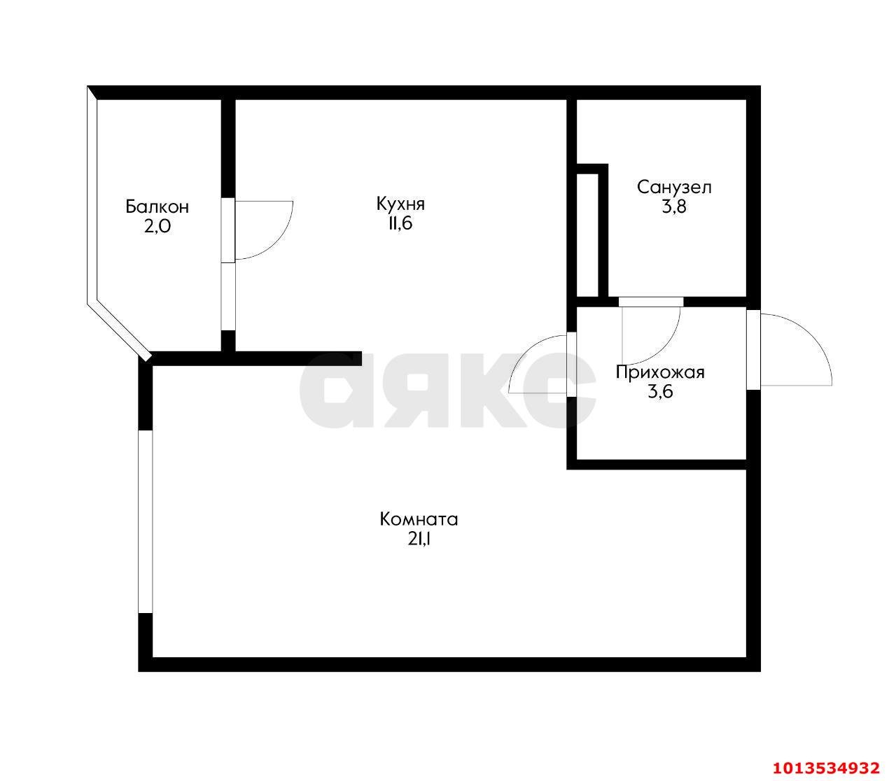 Фото №10: 1-комнатная квартира 38 м² - Краснодар, жилой комплекс Сказка Град, ул. имени В.Н. Мачуги, 166к2