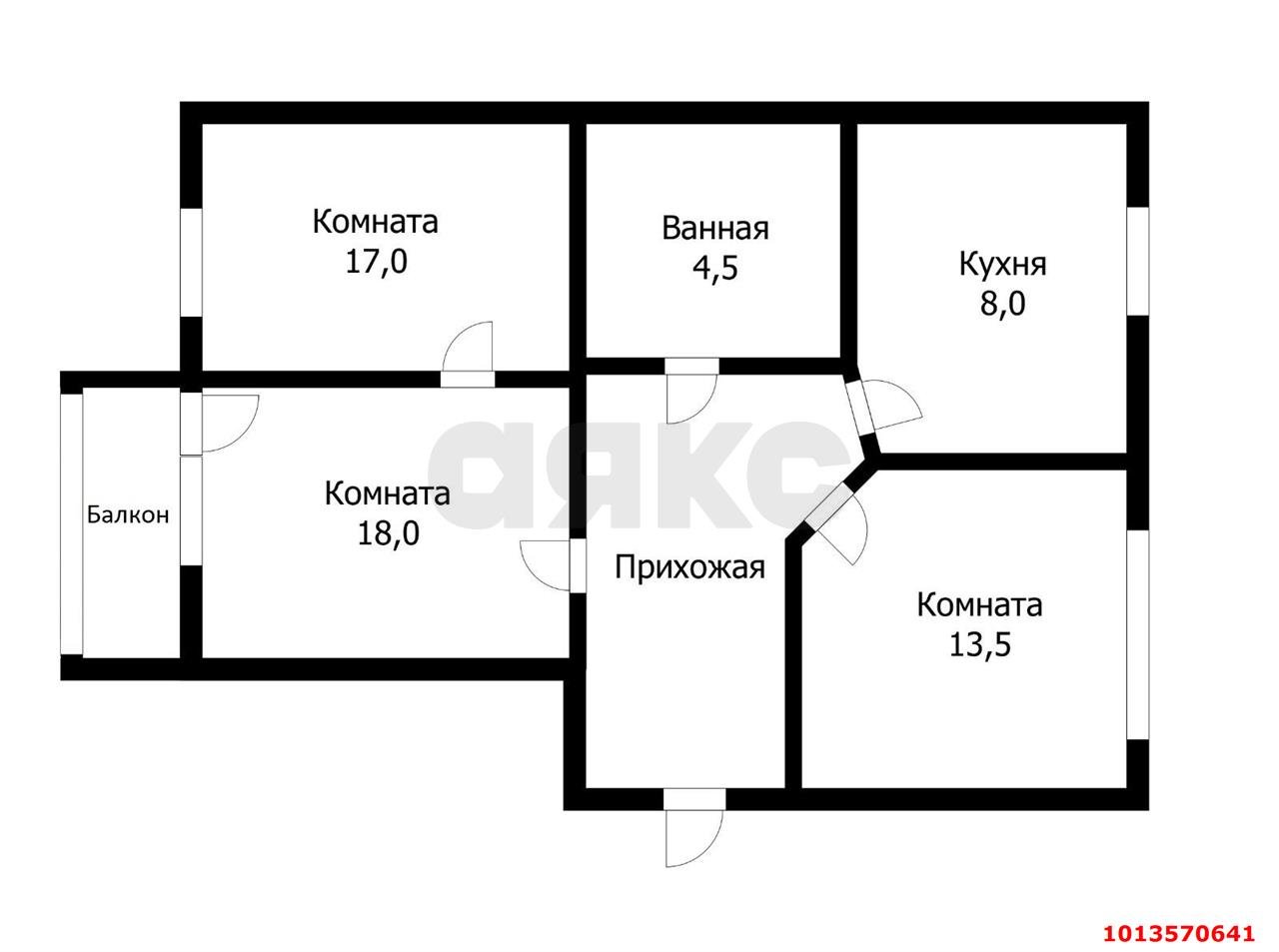 Фото №16: 3-комнатная квартира 66 м² - Яблоновский, ул. Космическая, 23