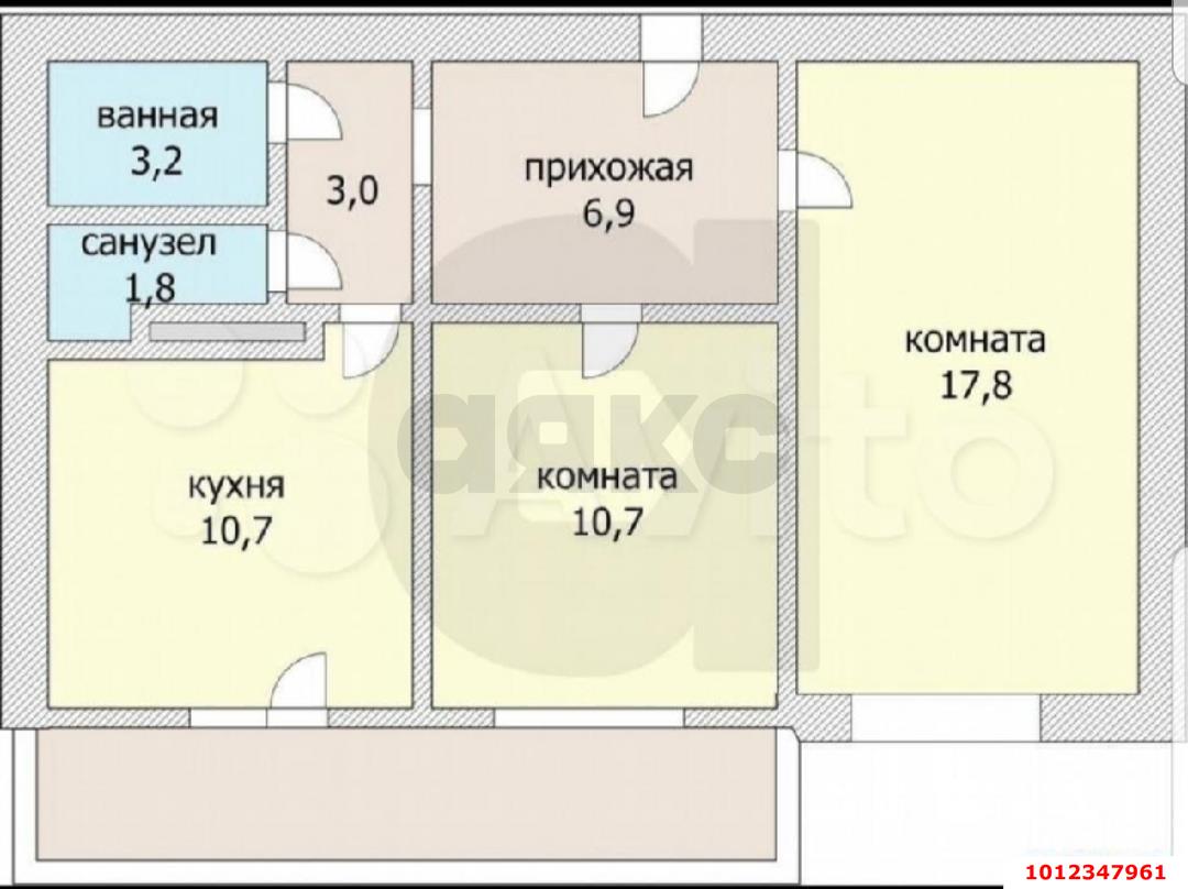 Фото №11: 2-комнатная квартира 54 м² - Краснодар, Московский, ул. Карякина, 17