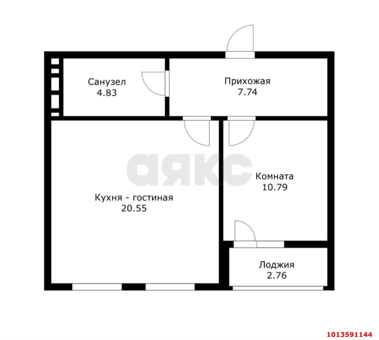 Фото №6: 1-комнатная квартира 44 м² - Краснодар, жилой комплекс Новые Сезоны, ул. Скандинавская, 1