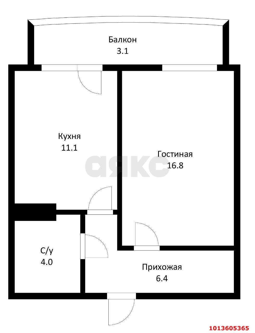 Фото №3: 1-комнатная квартира 42 м² - Краснодар, жилой комплекс Зеленодар, ул. Садовое Кольцо, 3