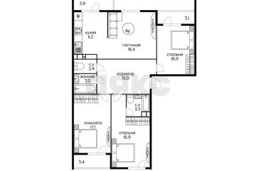 Фото №1: 4-комнатная квартира 100 м² - Краснодар, мкр. жилой комплекс Айвазовский, ул. Старокубанская, 123А