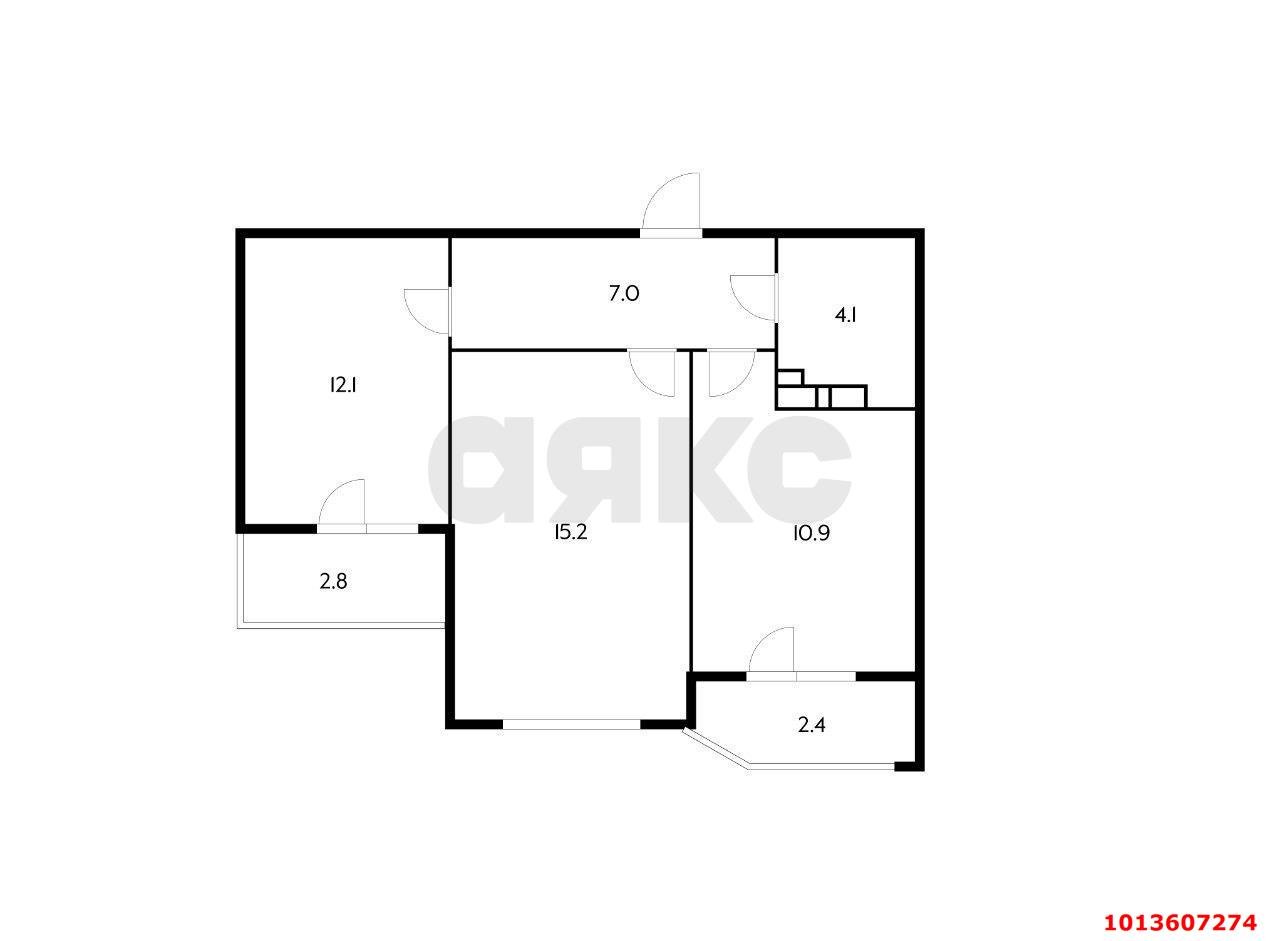 Фото №14: 2-комнатная квартира 54 м² - Краснодар, 4-й квартал, ул. имени Героя Николая Шевелёва, 3/1