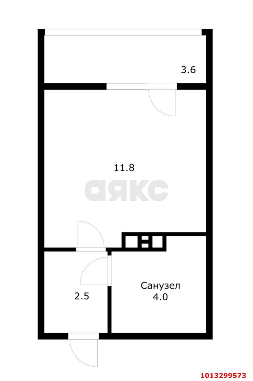 Фото №11: Студия 21 м² - Краснодар, жилой комплекс Самолёт-3, ул. Константина Гондаря, 91