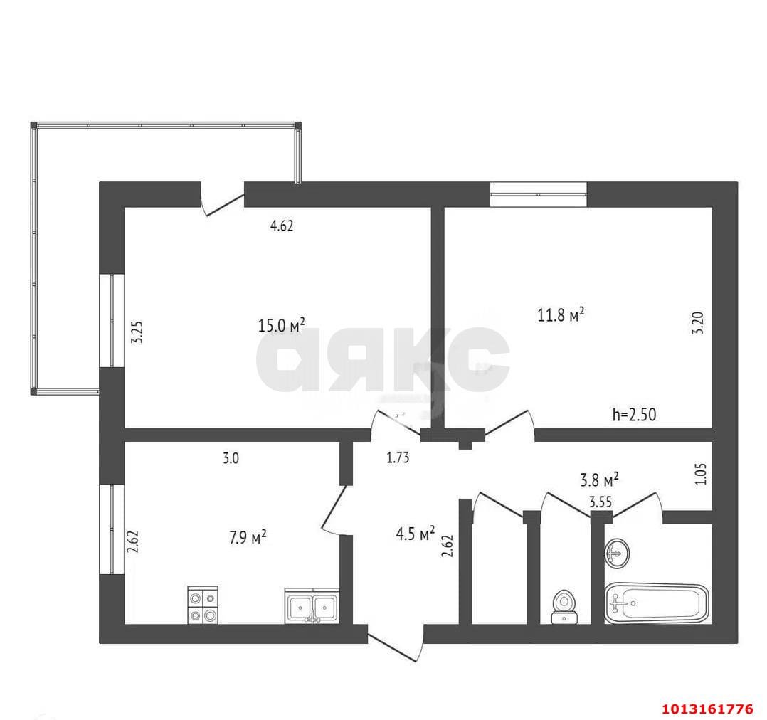 Фото №17: 2-комнатная квартира 50 м² - Краснодар, Центральный, ул. Кубанская Набережная, 52/1