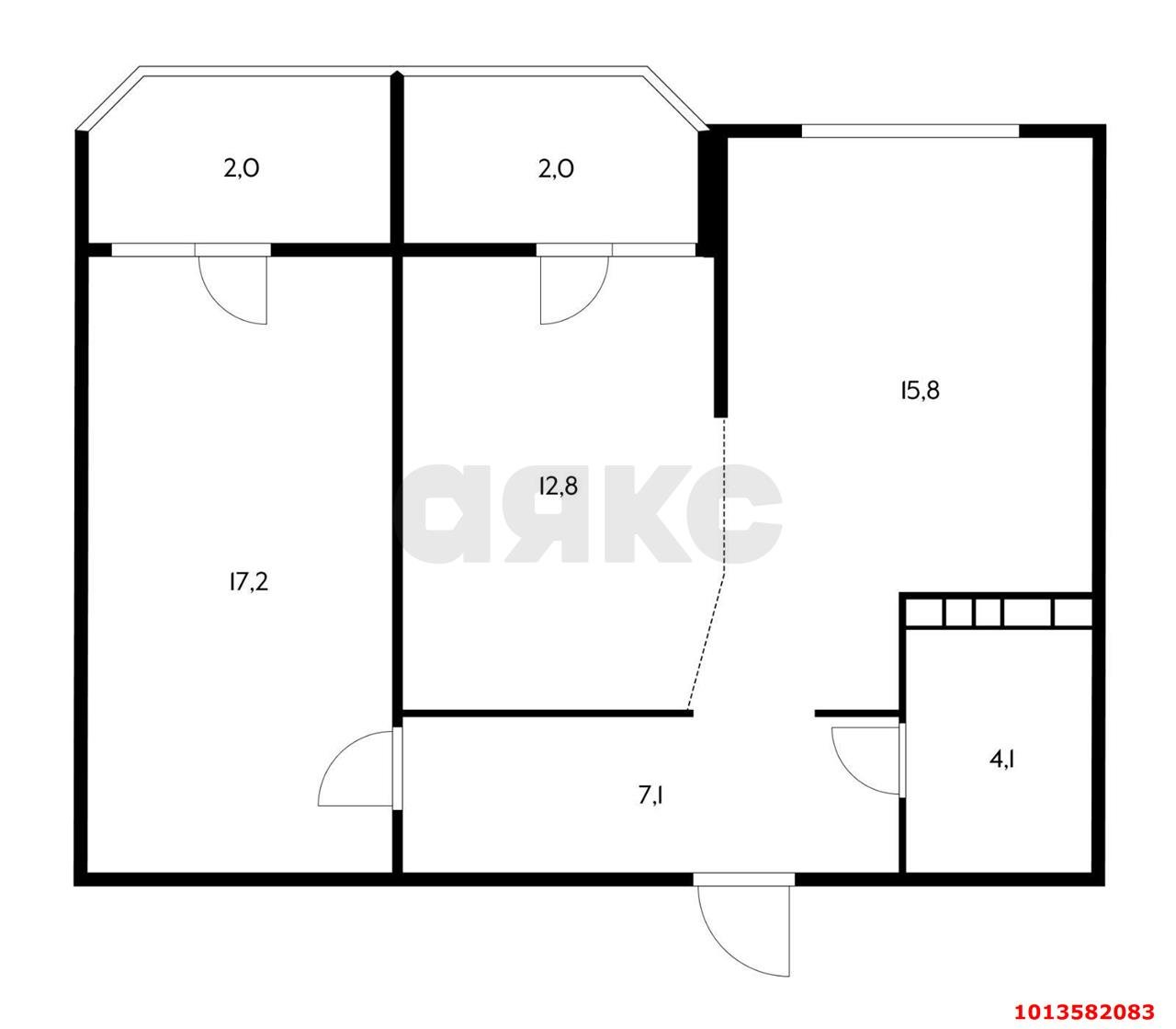 Фото №6: 2-комнатная квартира 60 м² - Краснодар, жилой комплекс Сказка Град, ул. имени В.Н. Мачуги, 166А