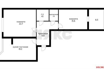 Фото №3: 2-комнатная квартира 70 м² - Краснодар, мкр. жилой комплекс Симфония, ул. Российская, 72/2