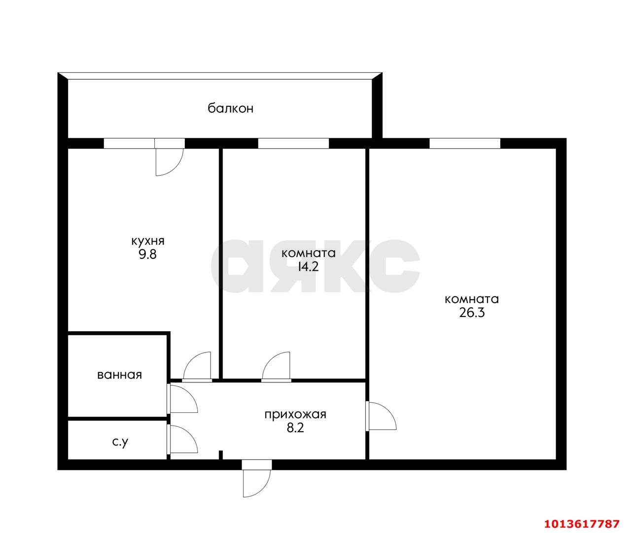 Фото №6: 2-комнатная квартира 71 м² - Краснодар, Музыкальный, ул. имени Сергея Есенина, 110к2