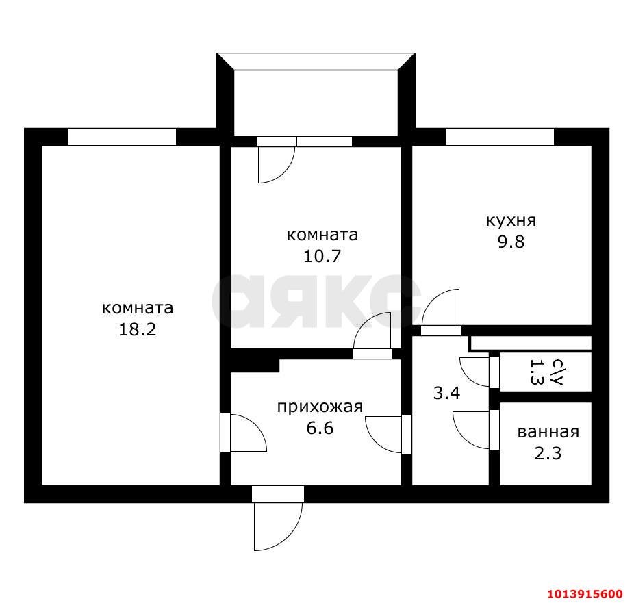 Фото №12: 2-комнатная квартира 52&nbsp;м², 1/10&nbsp;эт. - Краснодар, Карасунский внутригородской округ, мкр. Хлопчато-бумажный Комбинат, ул. Алтайская, 4/1