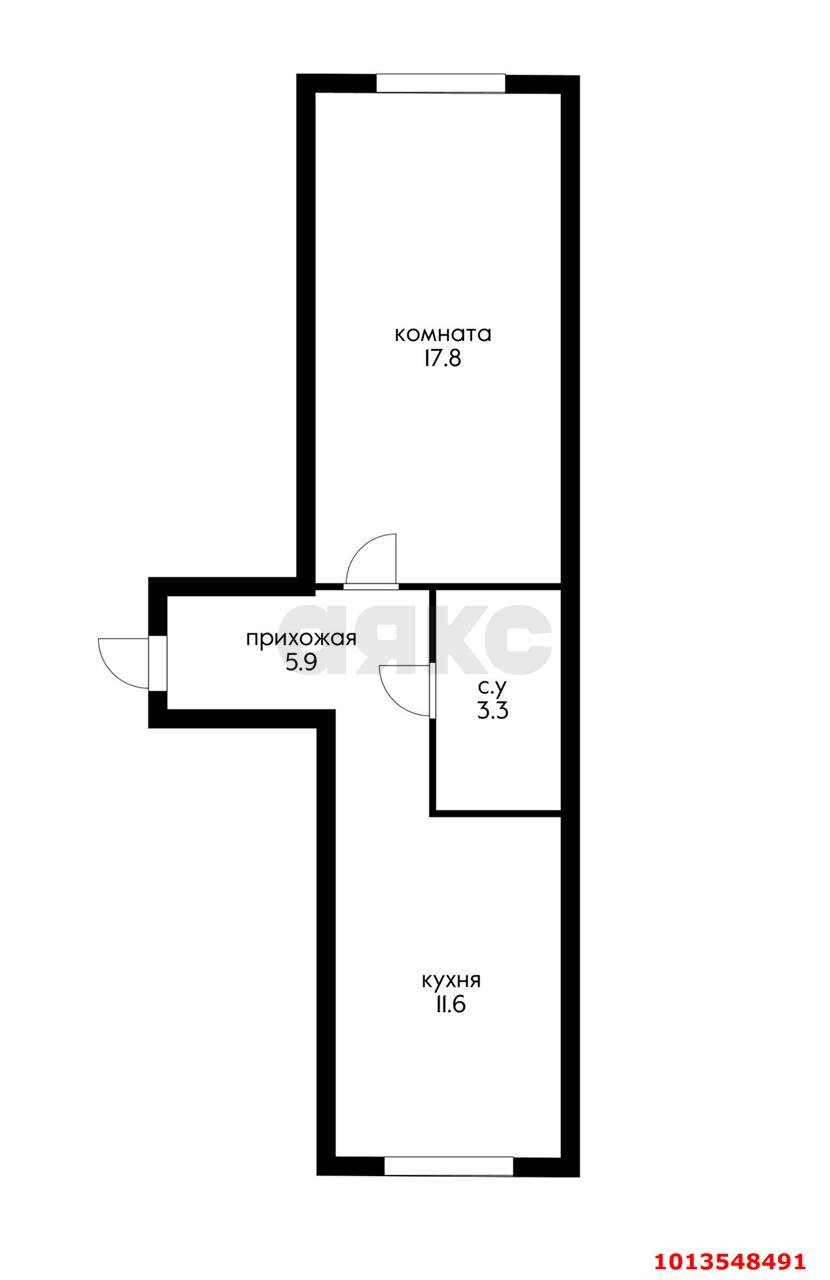 Фото №8: 1-комнатная квартира 38 м² - Краснодар, Калинино, пер. Гаражный, 14/1