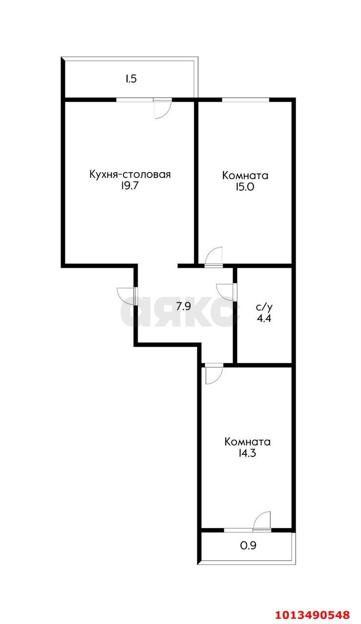 Фото №7: 2-комнатная квартира 67 м² - Краснодар, жилой комплекс Дыхание, ул. Лётчика Позднякова, 2к12