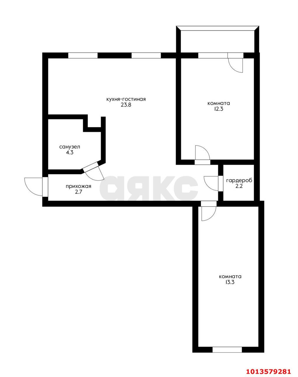 Фото №20: 3-комнатная квартира 61 м² - Краснодар, Авиагородок, ул. Авиагородок, 21