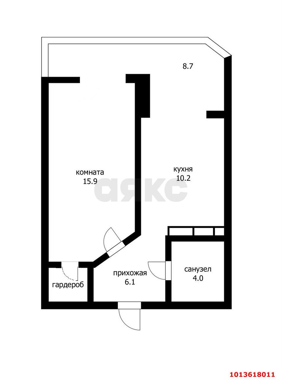 Фото №17: 1-комнатная квартира 44 м² - Краснодар, жилой комплекс Дуэт, ул. Душистая, 79к2