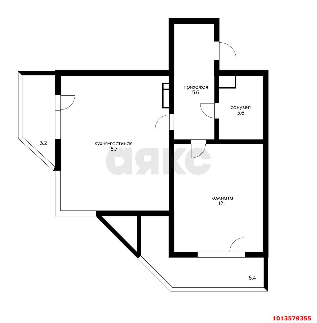 Фото №2: 1-комнатная квартира 49 м² - Краснодар, Черёмушки, ул. Новороссийская, 92/1