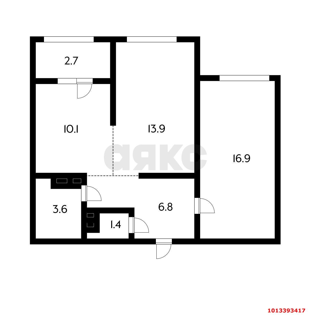 Фото №5: 2-комнатная квартира 55 м² - Краснодар, жилой комплекс Новелла, ул. Питерская, 40к2