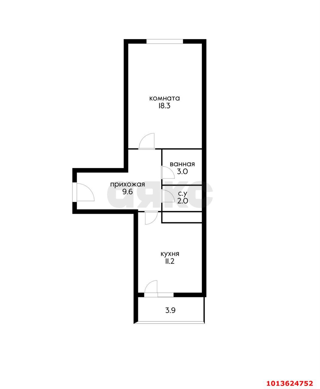 Фото №2: 1-комнатная квартира 48 м² - Краснодар, 2-й квартал, ул. имени Героя Николая Шевелёва, 2