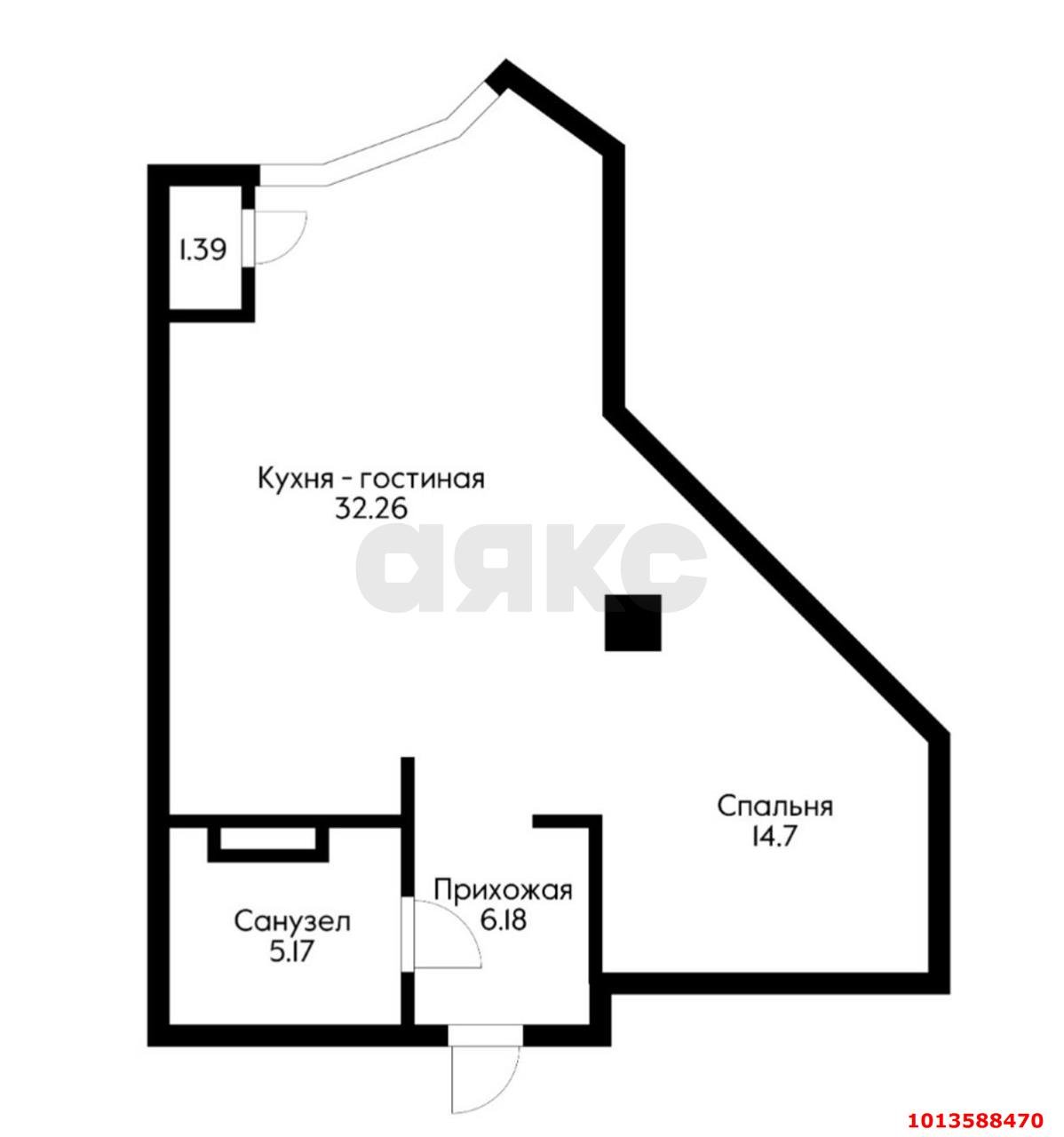 Фото №15: 1-комнатная квартира 59 м² - Краснодар, жилой комплекс Девелопмент Плаза, ул. имени 40-летия Победы, 33Г