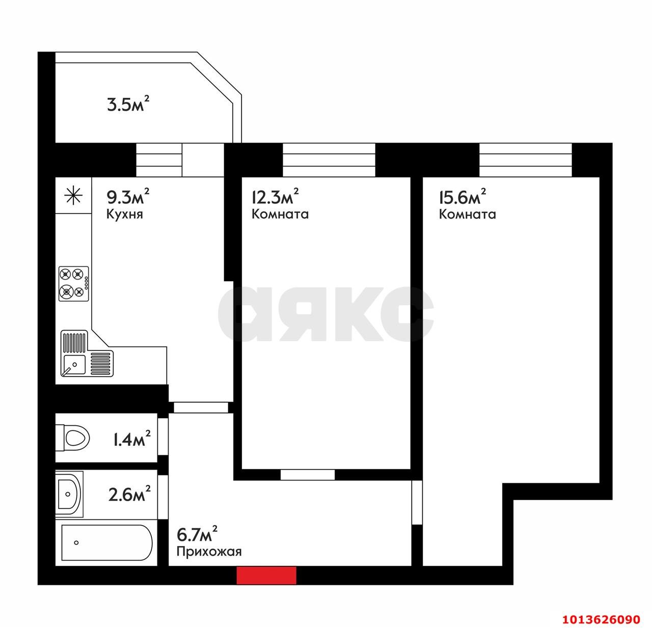 Фото №13: 2-комнатная квартира 50 м² - Краснодар, Горхутор, ул. имени Дзержинского, 110А