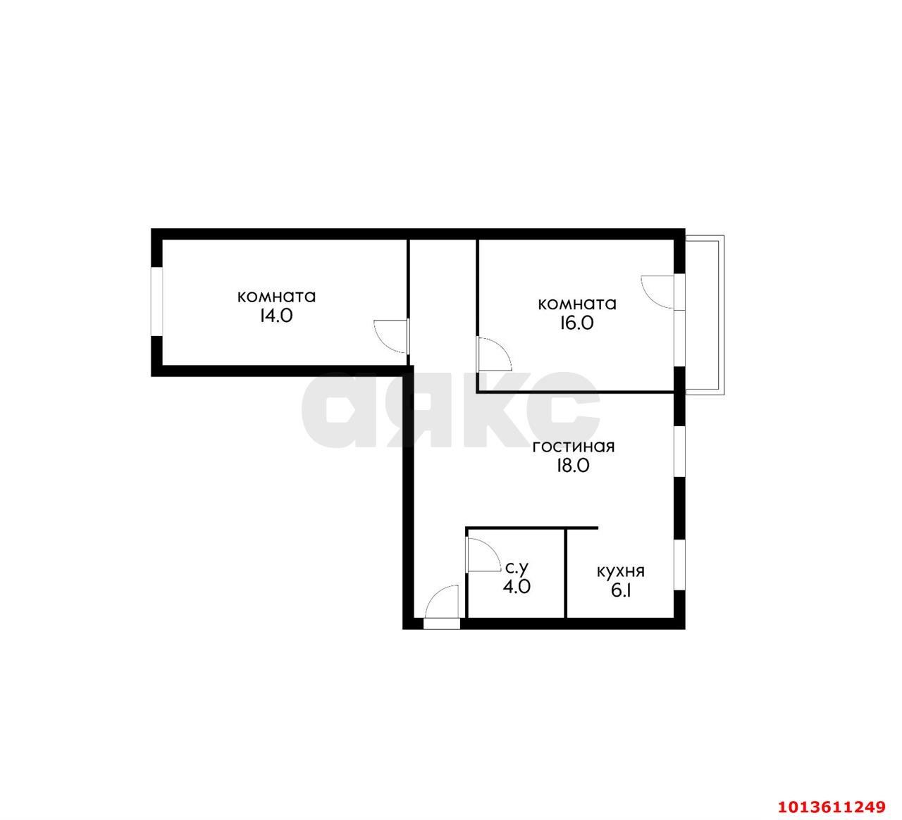 Фото №8: 3-комнатная квартира 60 м² - Краснодар, Славянский, ул. Красных Партизан, 155