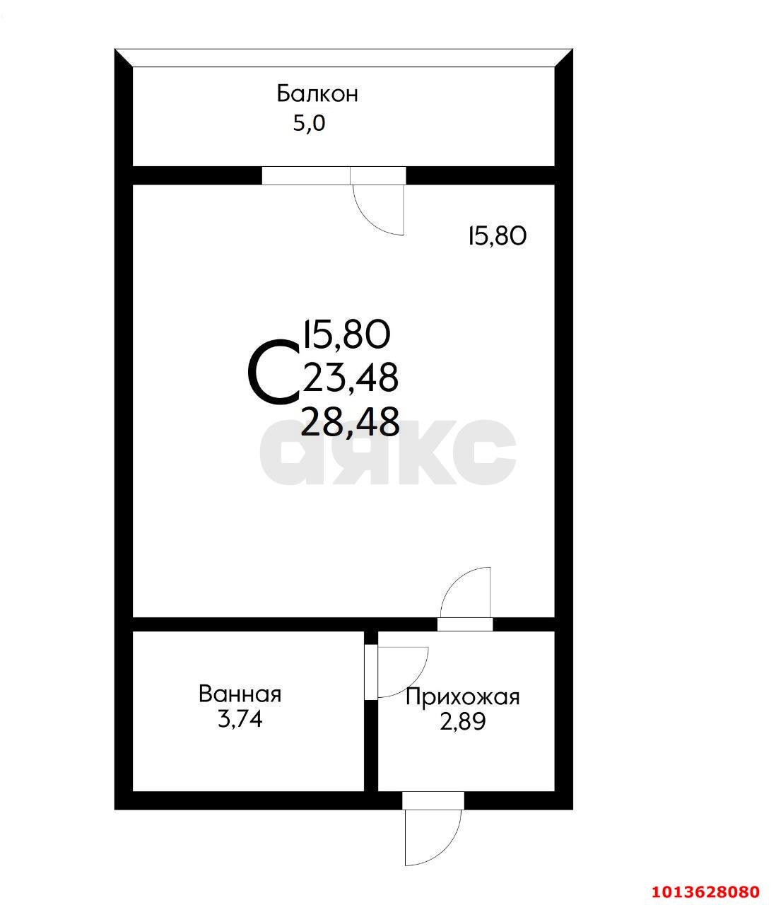 Фото №10: Студия 26 м² - Южный, ул. Войсковая, 8/2