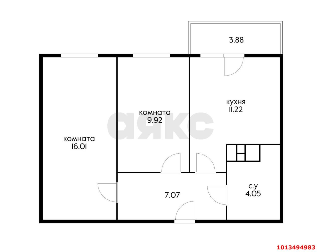 Фото №10: 2-комнатная квартира 52 м² - Краснодар, имени Петра Метальникова, ул. Цезаря Куникова, 24к3