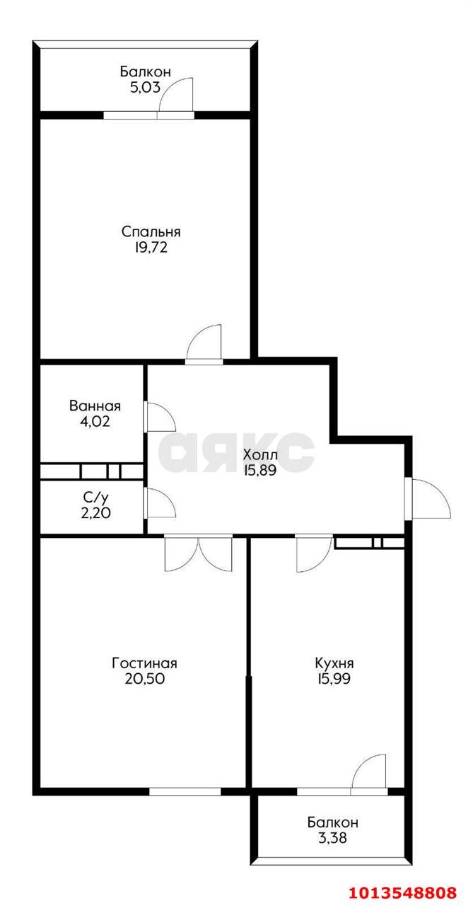 Фото №2: 2-комнатная квартира 80 м² - Краснодар, жилой комплекс Кино, ул. Уральская, 100