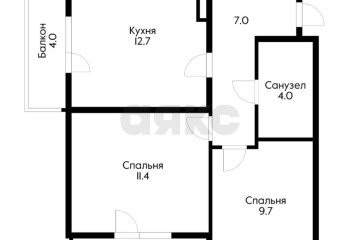 Фото №4: 2-комнатная квартира 54 м² - Краснодар, мкр. жилой комплекс Ракурс, ул. имени Героя Ростовского, 8к5