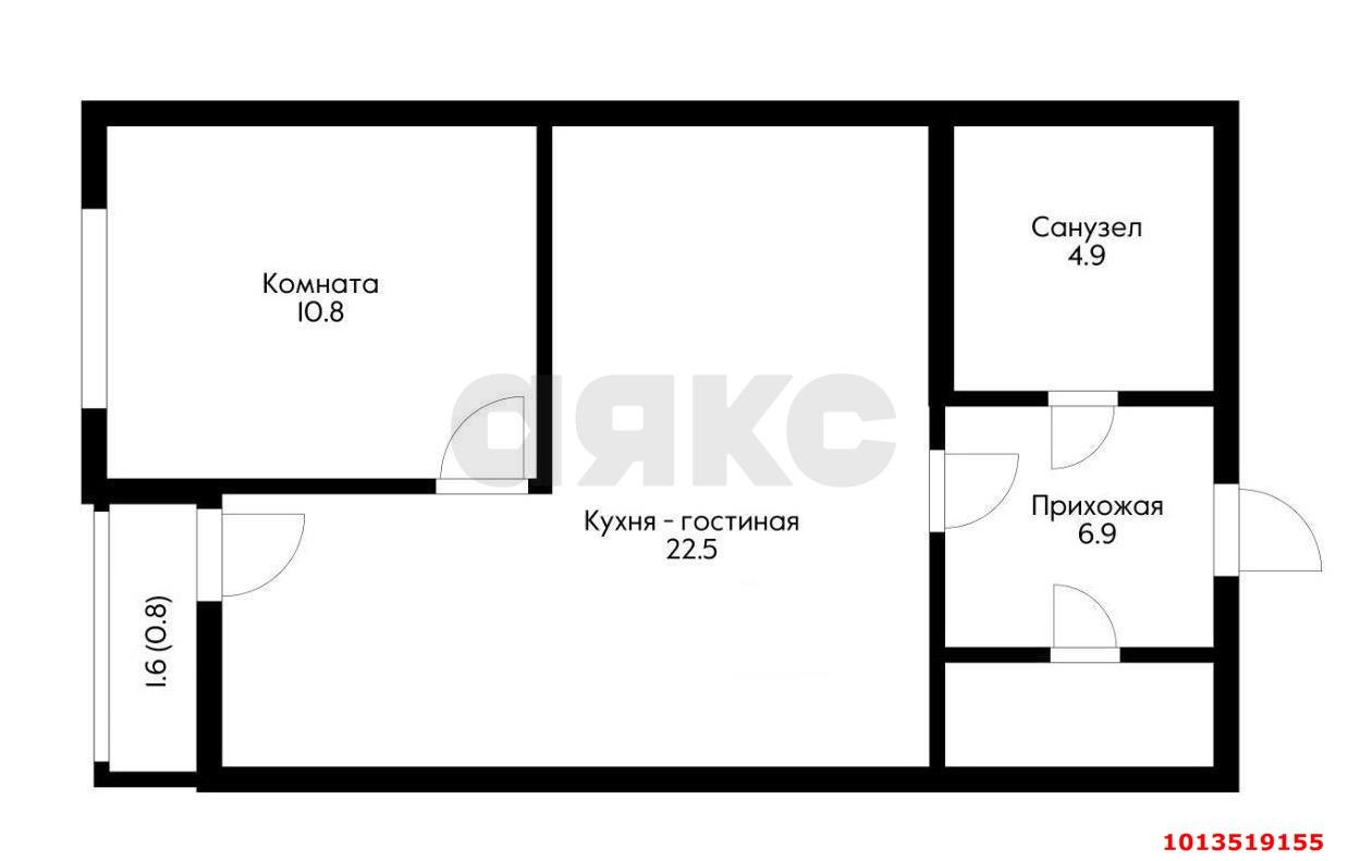 Фото №7: 1-комнатная квартира 48 м² - Краснодар, Новознаменский, ул. Войсковая, 4к6